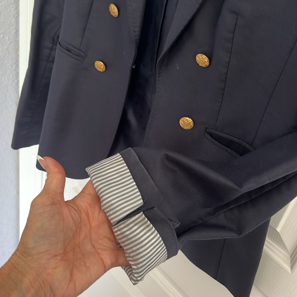 Banana Republic Black and Gold Blazer Classic Suit Jacket - Picture 4 of 4